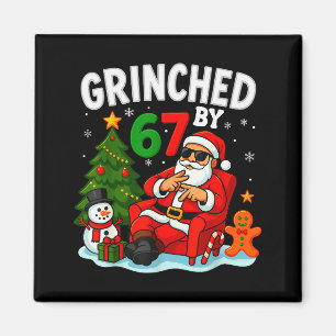 67 Six Seven Meme Christmas Grinched By 6-7 Gen Al Magnet