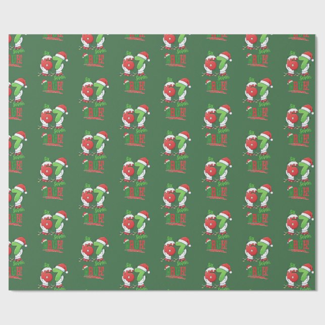 67 Six Seven Meme Christmas Holiday  Wrapping Paper (Flat)
