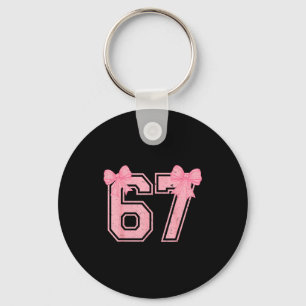 67 Six Seven Meme Coquette Nk Bow 6 7 Gen Alpha Sl Keychain