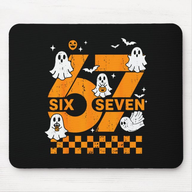 67 Six Seven Meme Fun 6 7 Couple Matching Hallowee Mouse Pad (Front)