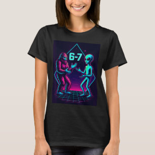 67 Six Seven Meme Funny Bigfoot Alien Sasquatch Uf T-Shirt