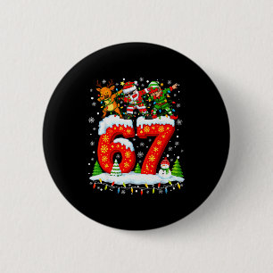 67 Six Seven Meme Gen Alpha Christmas Santa Elf Re 2 Inch Round Button
