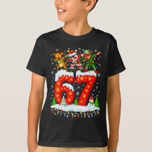67 Six Seven Meme Gen Alpha Christmas Santa Elf Re T-Shirt