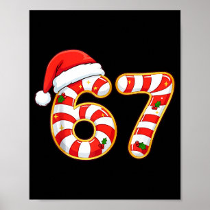 67 Six Seven Meme Gen Alpha Slang Funny Christmas Poster