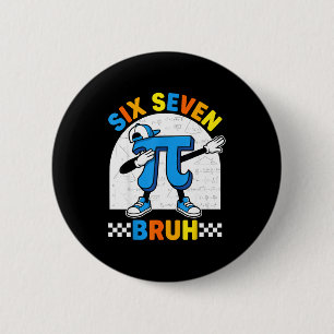 67 six seven meme math funny day math teacher men 2 inch round button