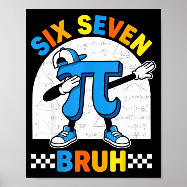 67 six seven meme math funny day math teacher men poster (Front)