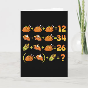 67 Six Seven Meme Math Thanksgiving Equation Logic Card