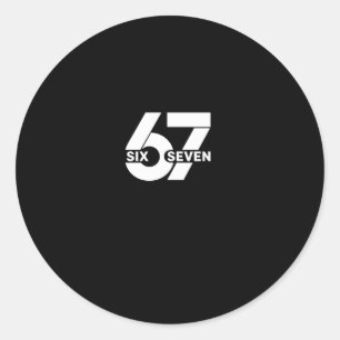 67 Six Seven Meme Pullover Hoodie Classic Round Sticker