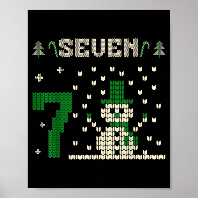 67 Six Seven Meme Snowman Christmas Couple Matchin Poster (Front)