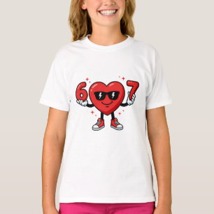 67 Six Seven Red Valentine's Day T-Shirt