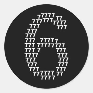 67 Sixty Seven Funny 6 7 Meme Halloween Costume Hu Classic Round Sticker