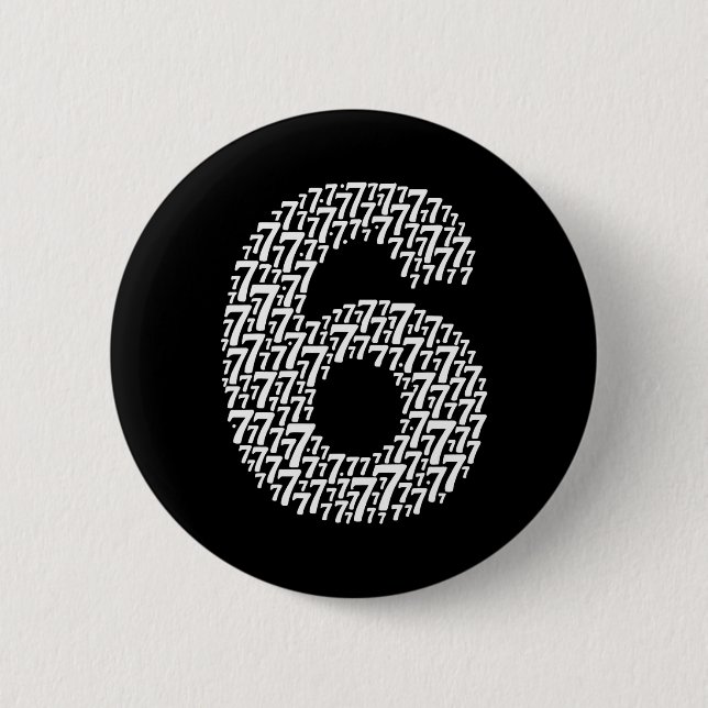 67 Sixty Seven Halloween Costume Design Funny 6 7  2 Inch Round Button (Front)