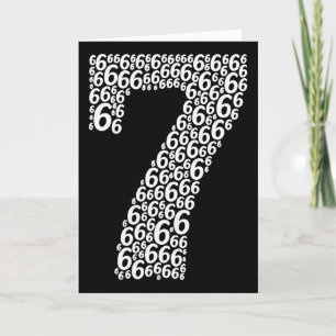 67 Sixty Seven Halloween Costume Design Funny 6 7  Card