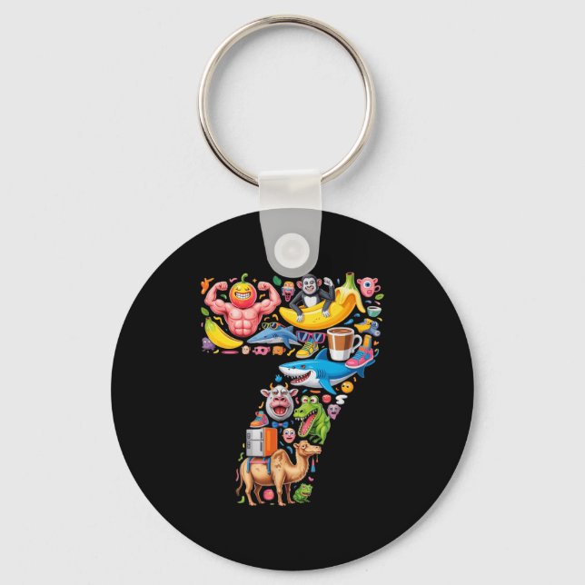 67 Sixty Seven Halloween Costume Design Funny 6 7  Keychain (Front)