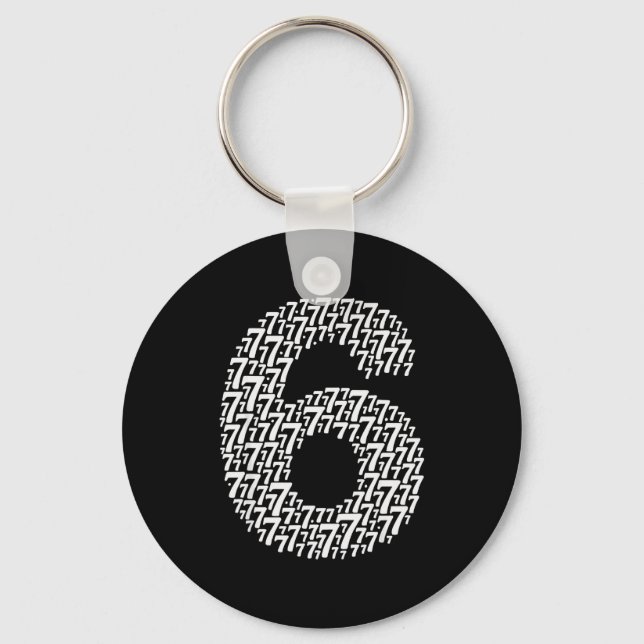 67 Sixty Seven Halloween Costume Design Funny 6 7  Keychain (Front)