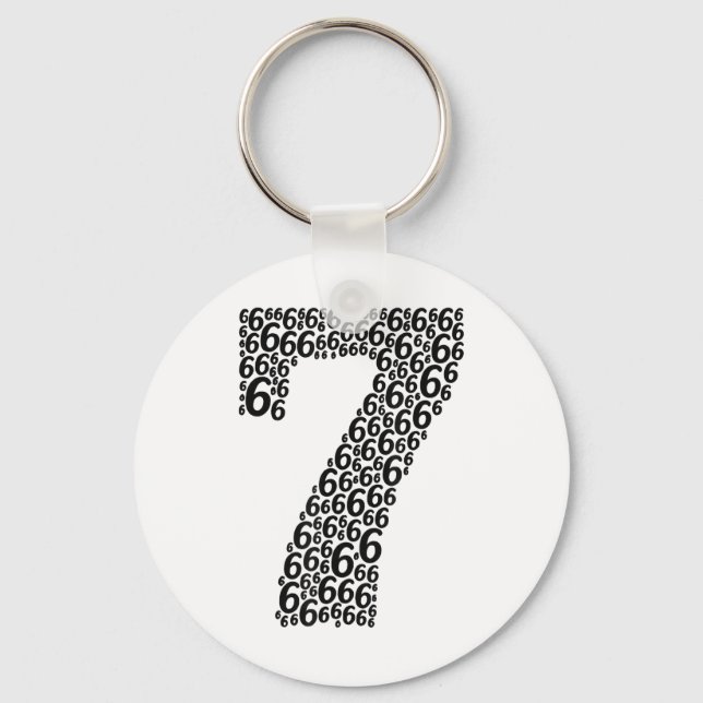 67 Sixty Seven Halloween Costume Design Funny 6 7  Keychain (Front)