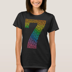 67 Sixty Seven Halloween Costume Rainbow Funny 6 7 T-Shirt