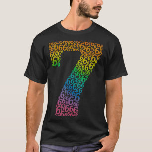 67 Sixty Seven Halloween Costume Rainbow Funny 6 7 T-Shirt
