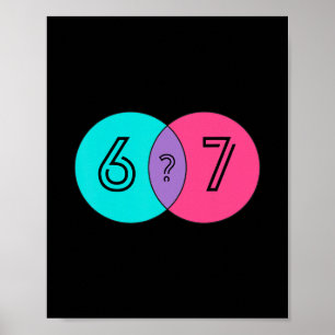 67 Sixty Seven What Is It Funny Diagram Design 6 7 Poster