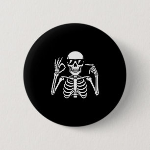 67 Skeleton Funny Six Seven Gen Alpha Halloween Me 2 Inch Round Button