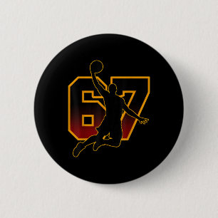 67 Sketll Meme Slam Dunk Position Six Seven Game T 2 Inch Round Button
