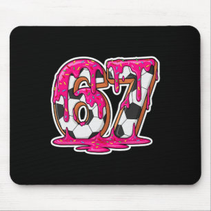 67 Soccer Ice Cream Drip Brain Rot Meme _1  Mouse Pad