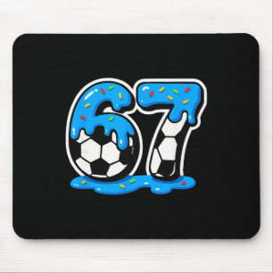 67 Soccer Ice Cream Drip Brain Rot Meme  Mouse Pad