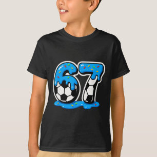 67 Soccer Ice Cream Drip Brain Rot Meme  T-Shirt