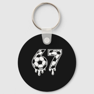 67 Soccer Ice Cream Drip Gen Alpha Six Seven Meme  Keychain