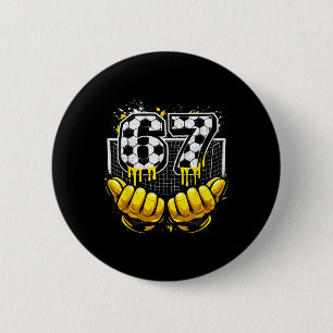 67 Soccer Number Goalkeeper Drip Glove 2 Inch Round Button