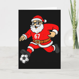 67 Soccer Santa Six Seven Meme Christmas Sport Men Card