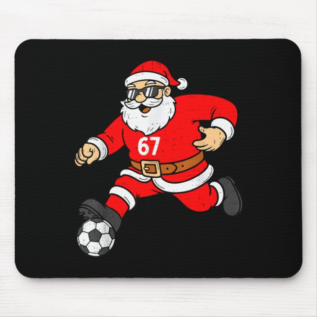 67 Soccer Santa Six Seven Meme Christmas Srt Men B Mouse Pad (Front)