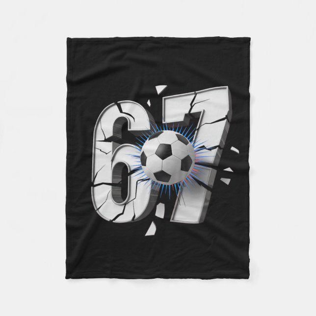 67 Soccer Six Seven 6 7  Fleece Blanket (Front)