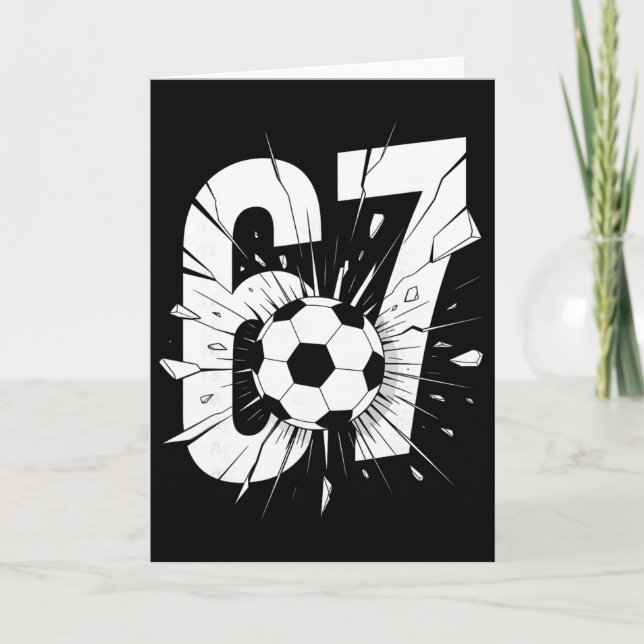 67 Soccer Six Seven 6 7 Meme 67 _2  Card (Front)