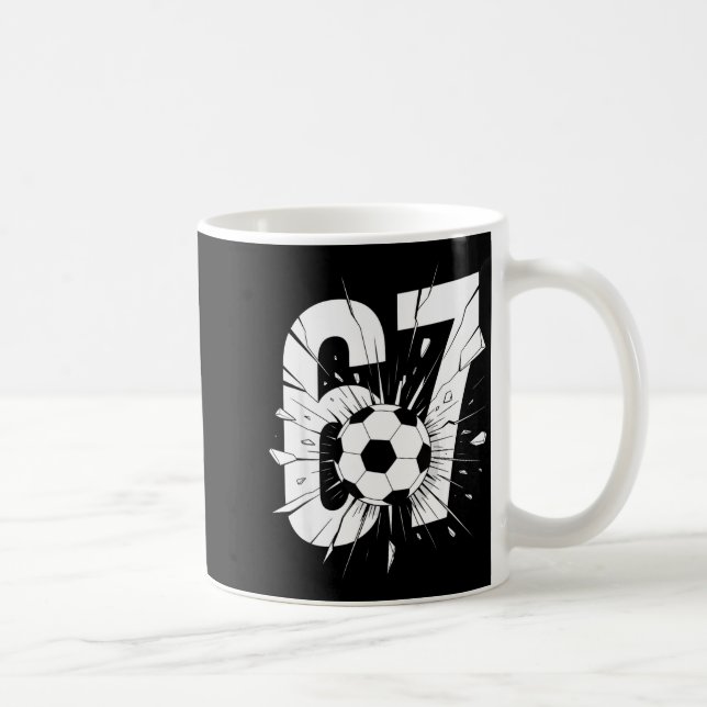 67 Soccer Six Seven 6 7 Meme 67  Coffee Mug (Right)