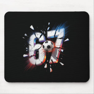 67 Soccer Six Seven 6 7 Meme 67 Mouse Pad