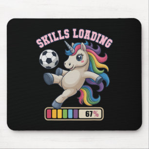 67 Soccer Unicorn Skills Loading Just Girl Who Lov Mouse Pad