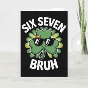 67 St Patrick's Day Six Seven Meme Shamrock Kids B Card