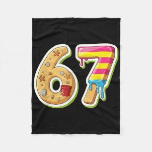 67 Summer Beach Ice Cream Sand Design Fleece Blanket