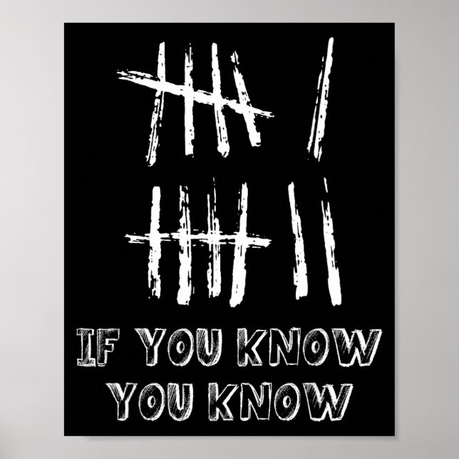 67 Tally Mark Funny If You Know You Know 6 7 Six S Poster (Front)