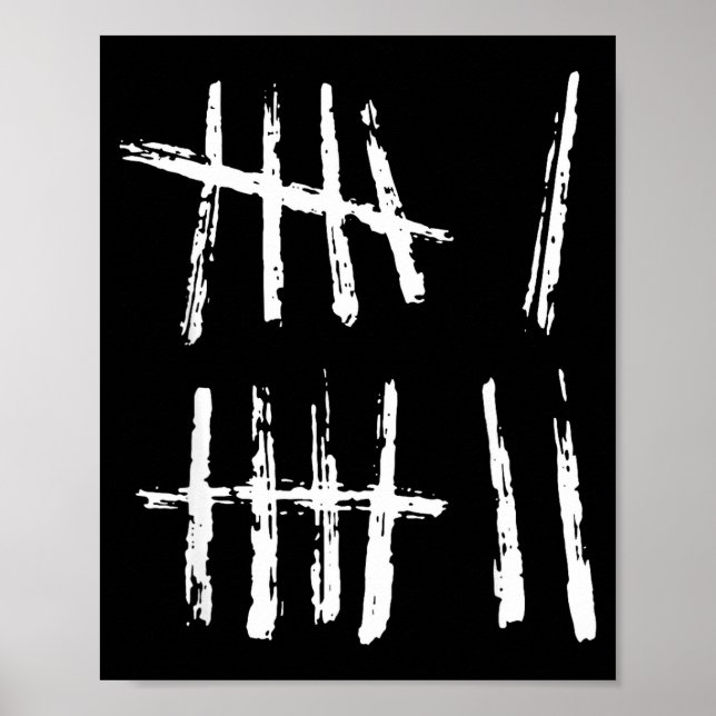 67 Tally Mark Shirt Funny Six Seven 67 Meme 6 7 Nu Poster (Front)