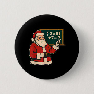 67 Teacher Christmas Santa Six Seven Meme Brainrot 2 Inch Round Button