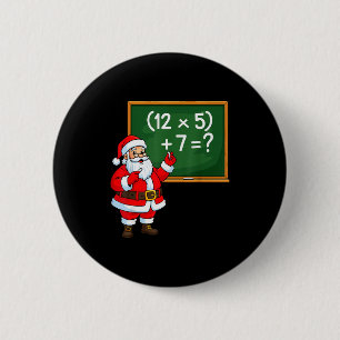 67 Teacher Christmas Santa Six Seven Meme Brainrot 2 Inch Round Button