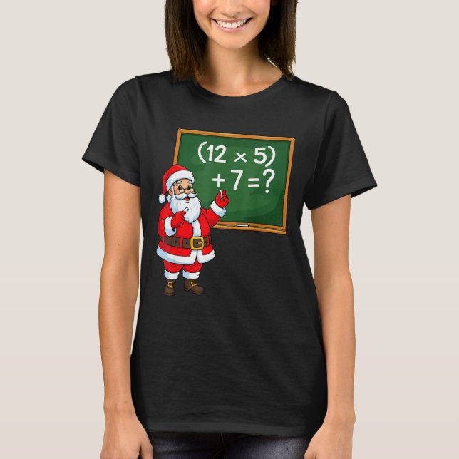 67 Teacher Christmas Santa Six Seven Meme Brainrot T-Shirt (Front)