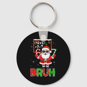 67 Teacher Christmas Santa Six Seven Meme Math Equ Keychain