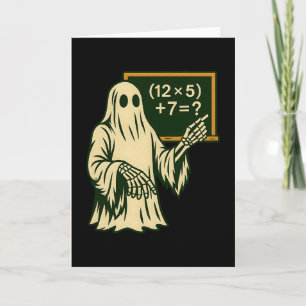 67 Teacher Halloween Ghost Six Seven Meme Brainrot Card