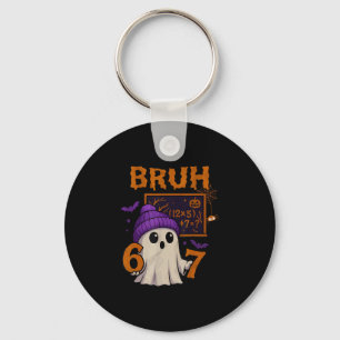 67 Teacher Halloween Ghost Six Seven Meme Math Equ Keychain