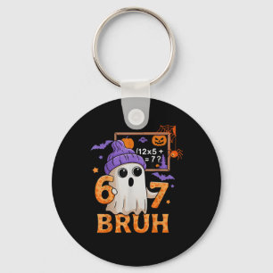67 Teacher Halloween Ghost Six Seven Meme Math Equ Keychain