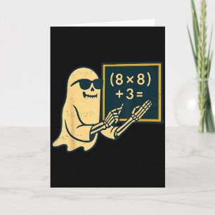 67 Teacher Halloween Skeleton Ghost Six Seven Meme Card