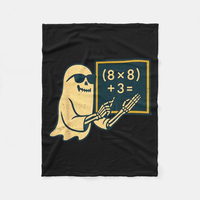 67 Teacher Halloween Skeleton Ghost Six Seven Meme Fleece Blanket (Front)